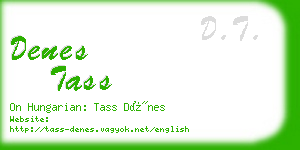 denes tass business card